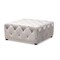 Baxton Studio Calvetti Gray Velvet Upholstered Button-Tufted Cocktail Ottoman 153-9364 - alternate 1